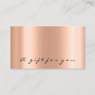 Certificado de Presente Rosa de Metal Elegante Mí