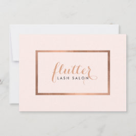 Certificado de Presente Rosa de Salão Lash Dourado