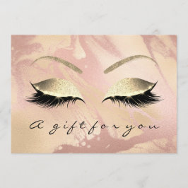 Certificado de Presente Rosa Rosa Dourada Lash Mar