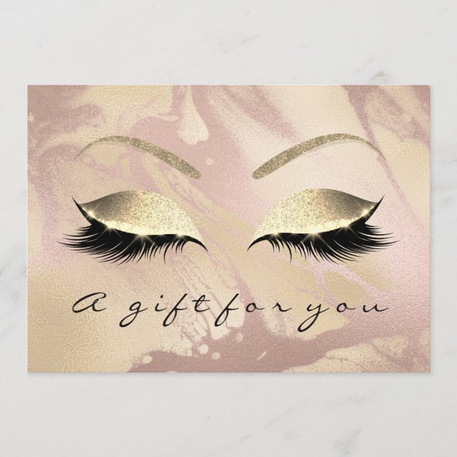 Certificado de Presente Rosa Rosa Dourada Lash Mar (Frente)