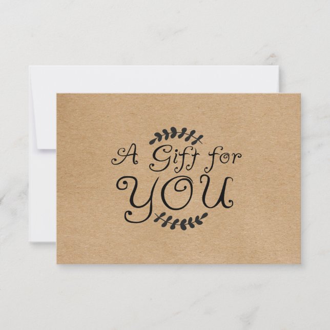 Certificado de Presente Rustic Kraft (Frente)