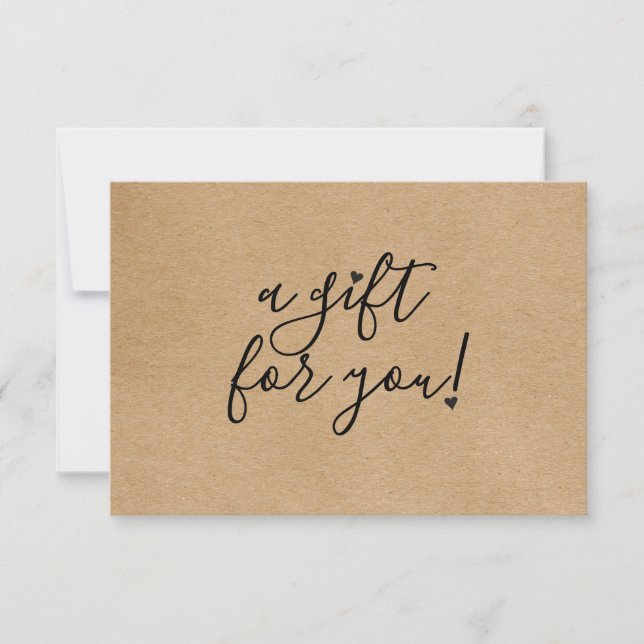 Certificado de Presente Rustic Kraft Coração de Sc (Frente)