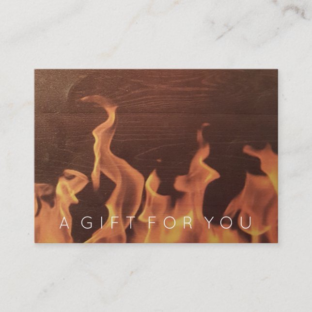 Certificado de presente rústico do restaurante do (Frente)