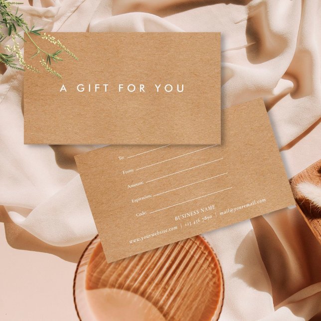 Certificado de Presente Rustico Minimalista (Criador carregado)