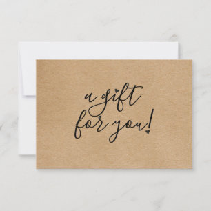 Certificado de Presente Script Hearts Rustic Kraft