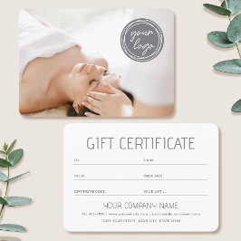 Certificado de Presente Simples Cartão com Foto do
