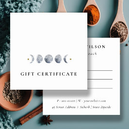 Certificado de Presente Simples Lunar Celestial de