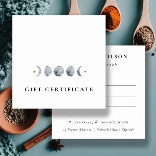 Certificado de Presente Simples Lunar Celestial de