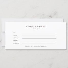 Certificado de Presente Simples Minimalista