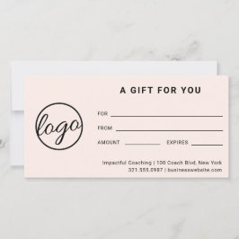 Certificado de Presente Simples Rosa para Lincar L