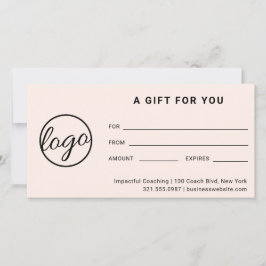 Certificado de Presente Simples Rosa para Lincar L