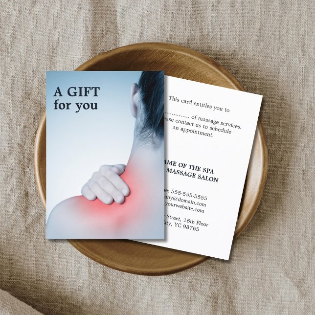 Certificado de Presente Terapêutica para Massagem  (Criador carregado)