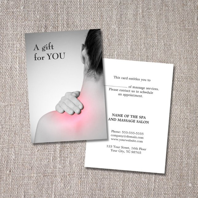 Certificado de Presente Terapêutica para Massagem  (Criador carregado)