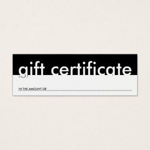 certificado de presente (uma quantidade vazia)