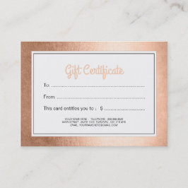 Certificado de presente versátil Dourado