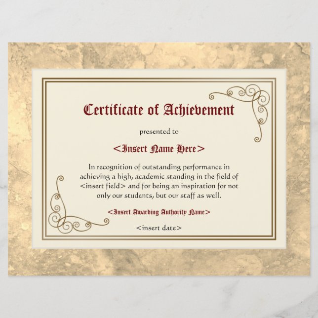 Certificado de Realização (Frente)