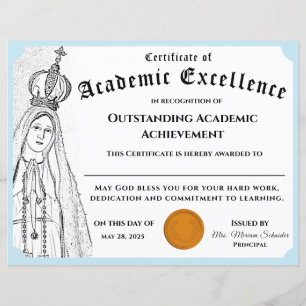Certificado de Realização Acadêmica da Marian