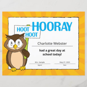 Certificado de Realização de Hoot Hooray PDF