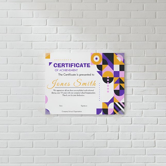 Certificado de Realização de Modo Geométrico Abstr (Criador carregado)