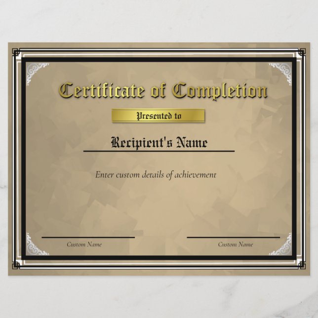 Certificado de Sinalizador de Linha Azul Fino Pers (Frente)