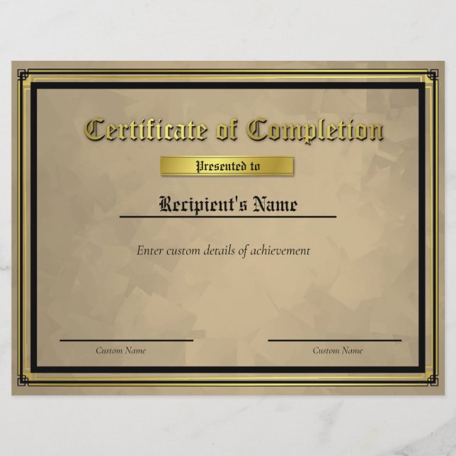 Certificado de Sinalizador de Linha Azul Fino Pers (Frente)