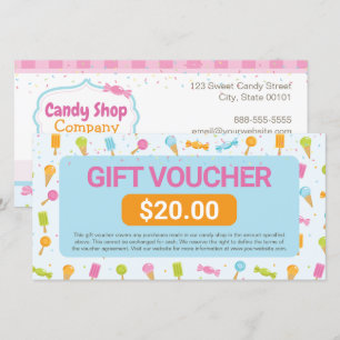 Certificado de Voucher de Compro de Doces Doces