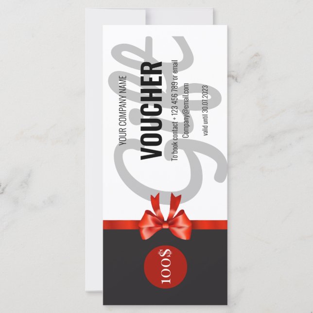 Certificado de Voucher de Presente (Frente)