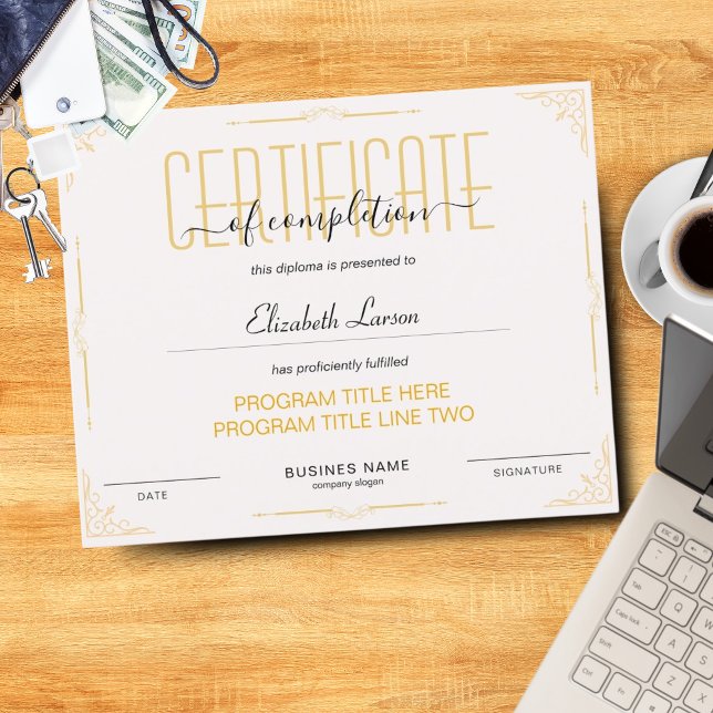 Certificado do Curso de Excelência em Conclusão (Criador carregado)