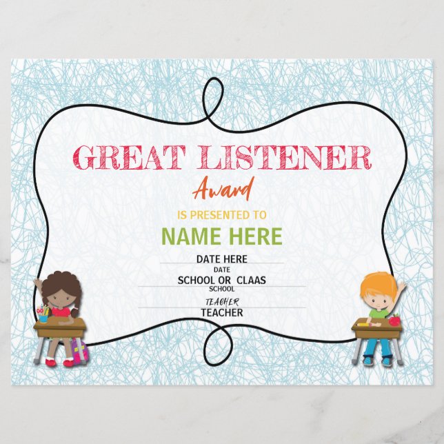 Certificado Escolar (Frente)