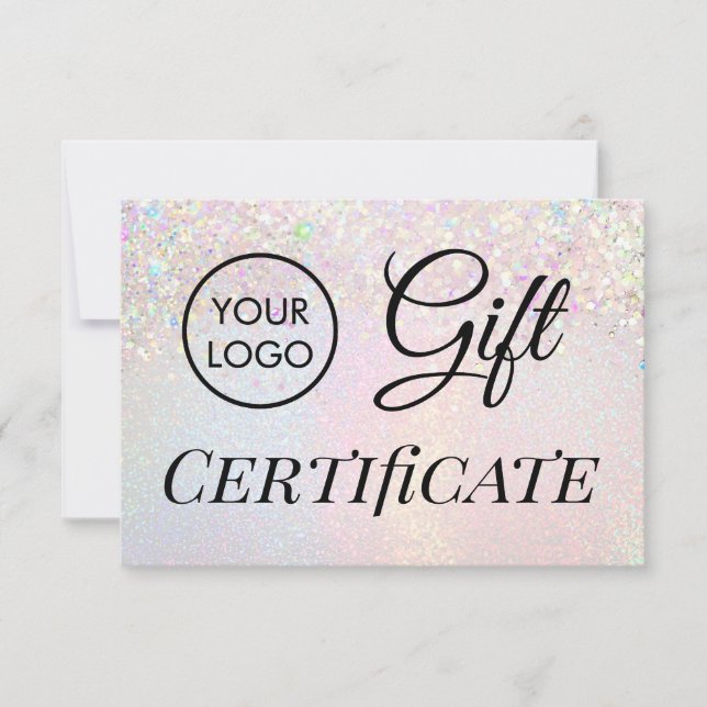 certificado faux glitter presente (Frente)