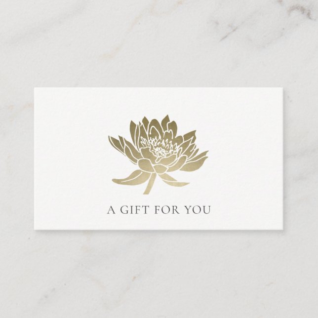 CERTIFICADO FORMAL FAUX DOURADO LOTUS FLORAL GIFT (Frente)