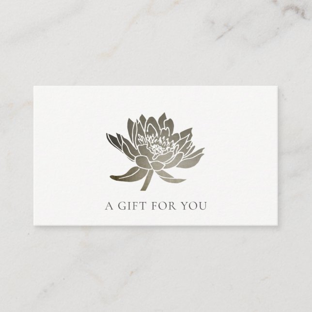 CERTIFICADO FORMAL FAUX SILVER LOTUS FLORAL GIFT (Frente)