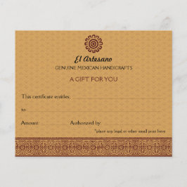 Certificado Gift do Rosa Mexicano ouro 