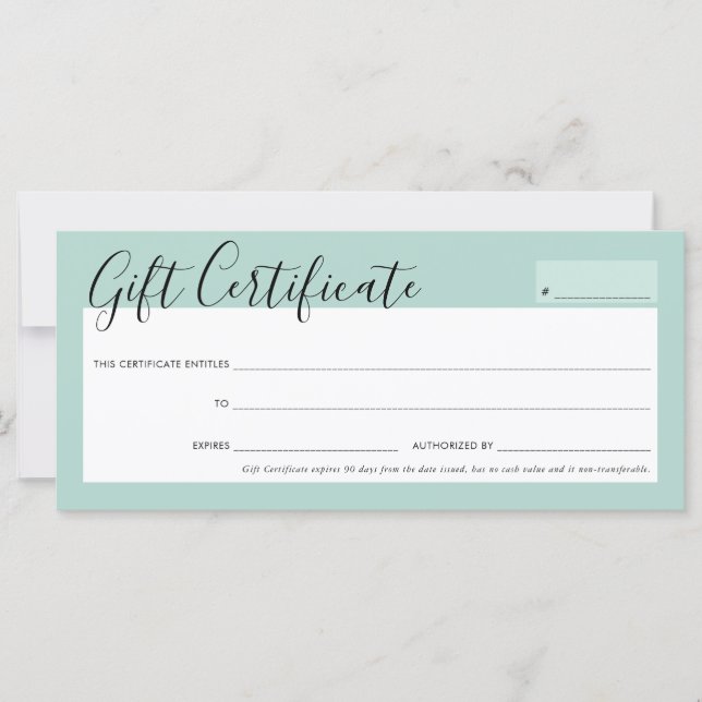 CERTIFICADO GIFT rosa ouro elegante com cunha verd (Frente)