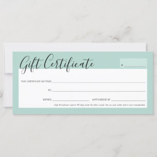 CERTIFICADO GIFT rosa ouro elegante com cunha verd
