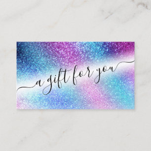 Certificado Glitter Glitter de Nebulosa Azul Roxo