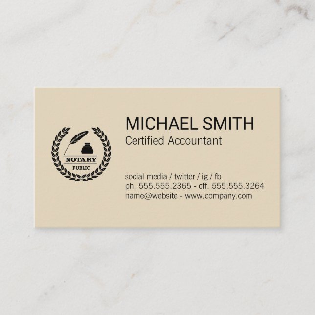 Certificado | Logotipo notário público (Frente)