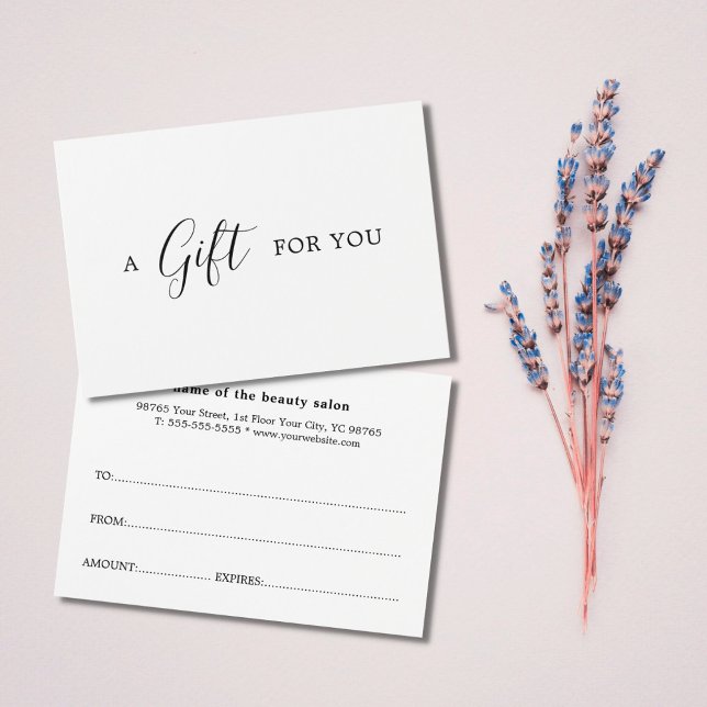 Certificado Mínimo Elegante de Presente Branco Pre (Criador carregado)