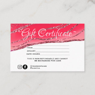 Certificado Mínimo Moderno de Glitter