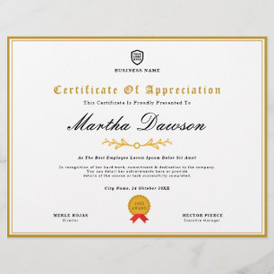 Certificado Modelo de logotipo de empresa modern