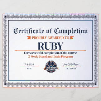 Certificado OLK9 nº 12