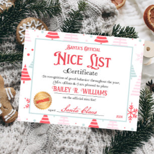 Certificado Personalizado de Natal do Papai Noel