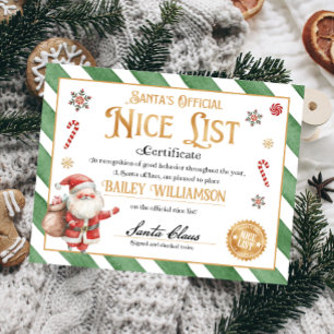 Certificado Personalizado de Natal do Papai Noel
