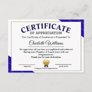 Certificado Profissional de Reconhecimento de Méri