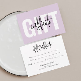 Certificado Roxo de Script Minimalista