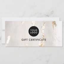 Certificado/Voucher de Presente em Folha de Ouro M