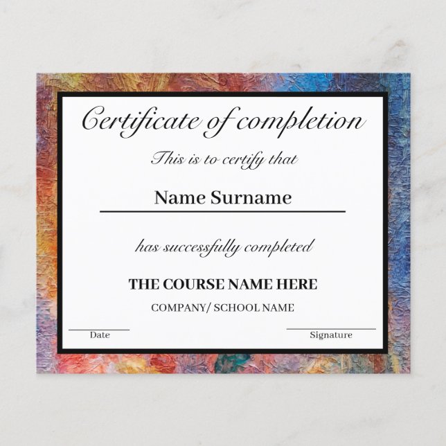 Certificados de Conclusão Elegantes (Frente)