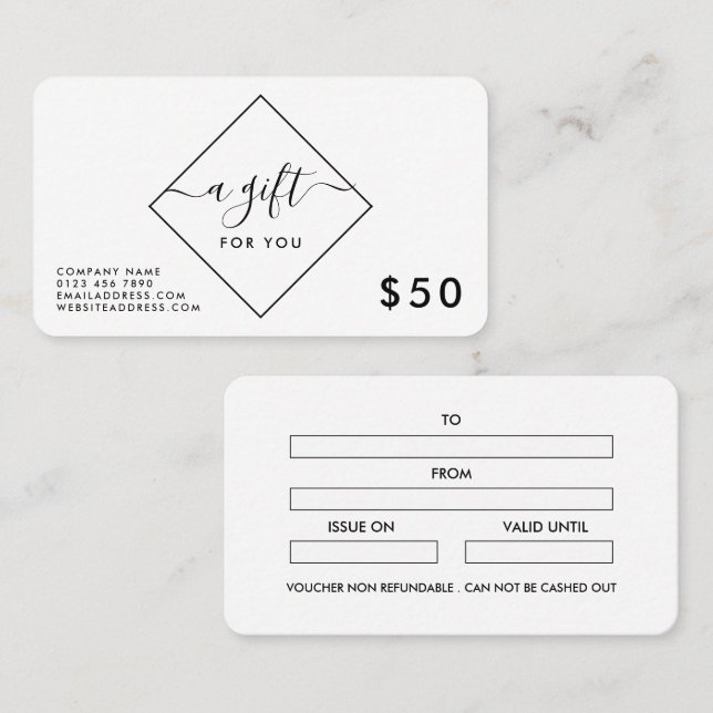 Certificados de Oferta de Diamante Preto e Branco (Frente/Verso)