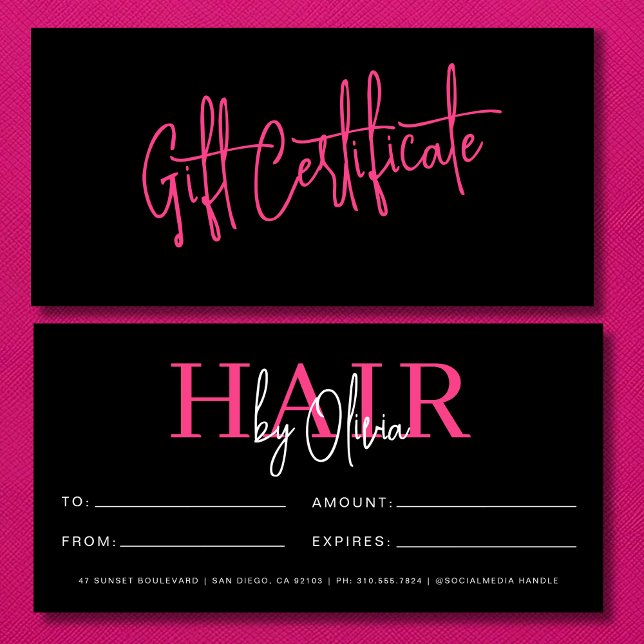 Certificados de Presente de Monograma de Salão de  (Criador carregado)