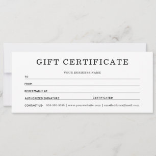 Certificados de Presente para a Minha Empresa